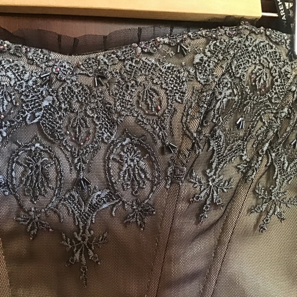 Warehouse silver grey beaded corset top small